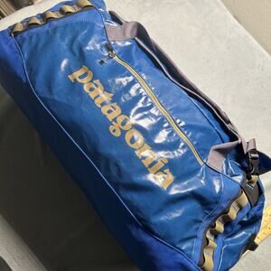 RARE Patagonia 90L Black Hole Duffle TPU DWR Azure Admiral Blue MLC Carry 49345